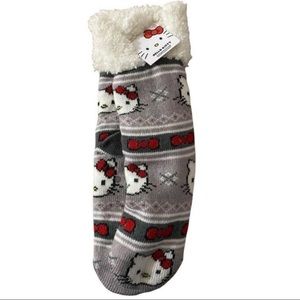 Hello Kitty Cozy Warmers Fleece Slipper Socks 🧦 ~ NEW